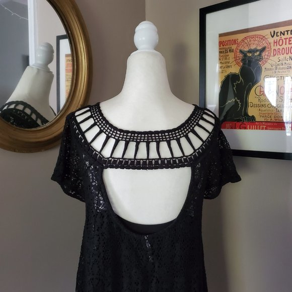 Free People RARE Holy Mountain Crochet Mini Dress Size Small EUC - Picture 11 of 16